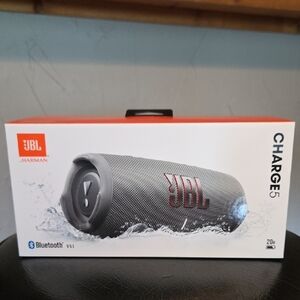 JBL Charge 5 Wireless Speaker - Black and Red